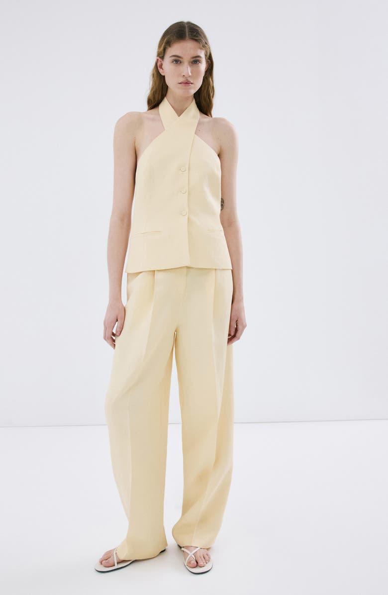 MANGO Martini Halter Top, Alternate, color, Yellow