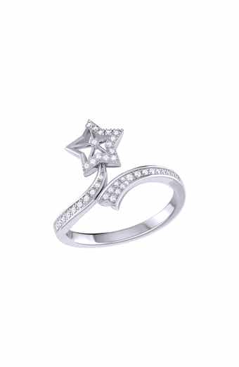 LuvMyJewelry Dreamer Lucky Star Twist Diamond Ring - 0.12ct.