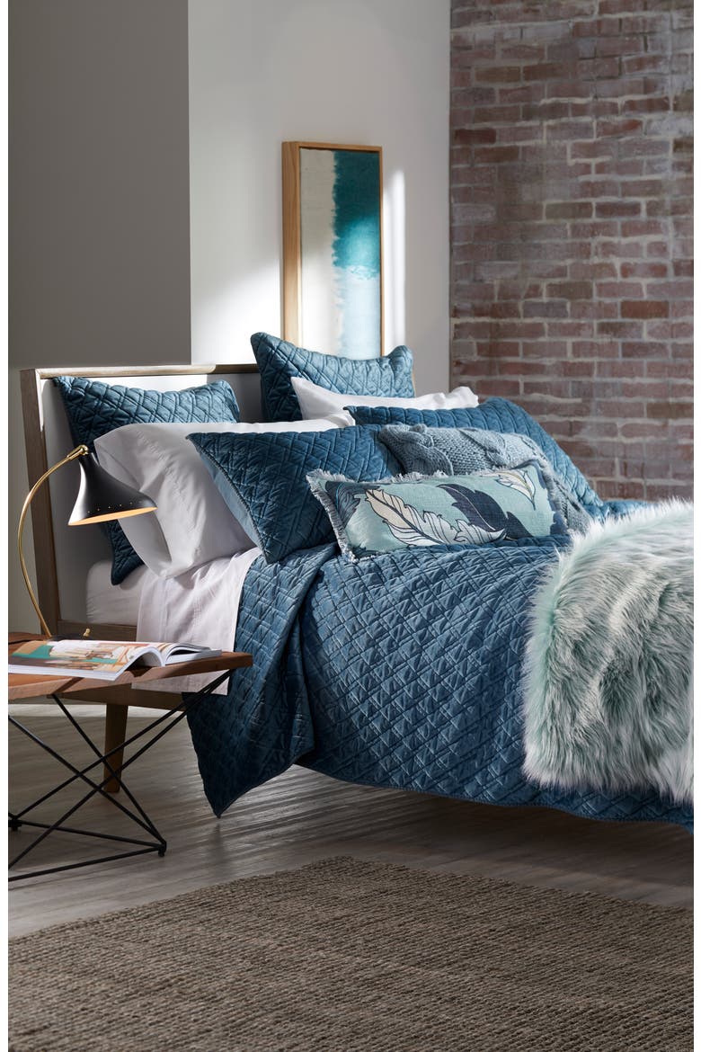 Faux Fur Throw, Alternate, color, TEAL STEAM