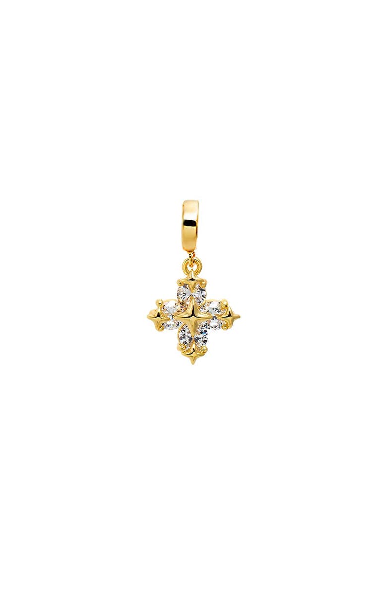 BY ADINA EDEN Radiant CZ X Charm, Main, color, Gold
