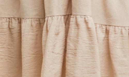 Wishlist Tiered Cotton Babydoll Dress In Neutral