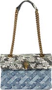 Kurt Geiger London Kensington Crystal Denim Convertible Shoulder Bag