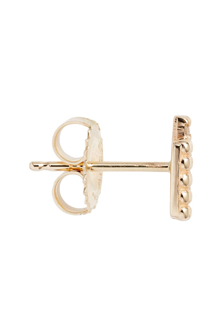 Dew Drop Diamond & Bead Bar Studs, Alternate, color, YELLOW GOLD
