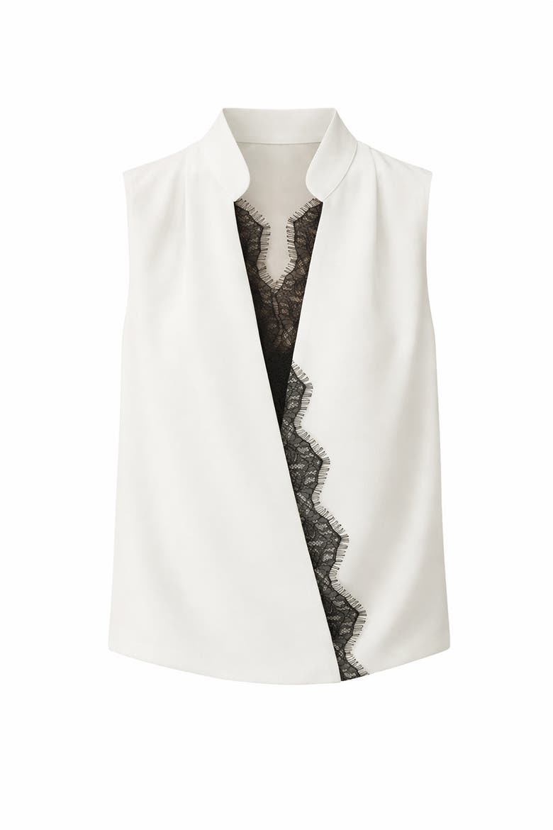 Brenda Sleeveless Blouse, Alternate, color, Ecru