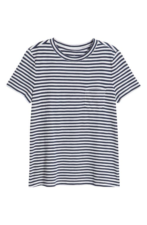 Caslonr Caslon(r) Cotton & Modal T-shirt In Navy- White Brooke Stripe