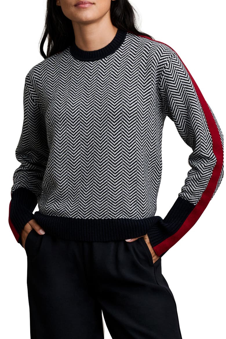 Uptown Herringbone Sweater, Main, color, PURE BLACK