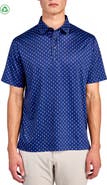 CONSTRUCT Regular Fit Floral Geo Motif Print Recycled Performance Golf Polo