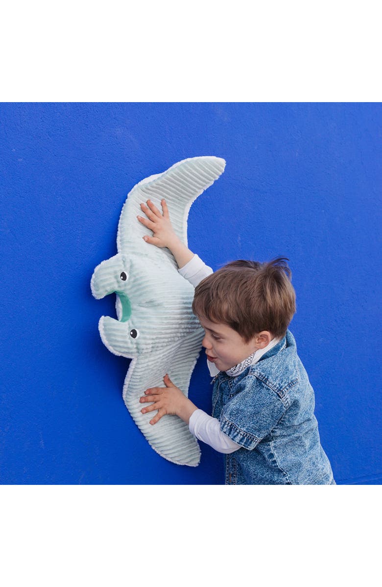 Les Ptipotos Manta Ray Mom & Her Baby  - Secret Keeper Plush Toy, Eco-Friendly, Soft & Washable, Alternate, color, Mint