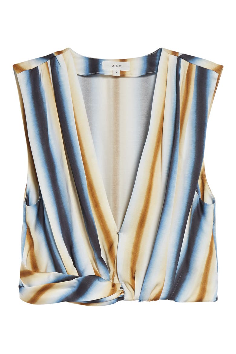 Brooklyn Stripe Crop Top, Alternate, color, TAHOE BLUE/ MILK CHOCOLATE