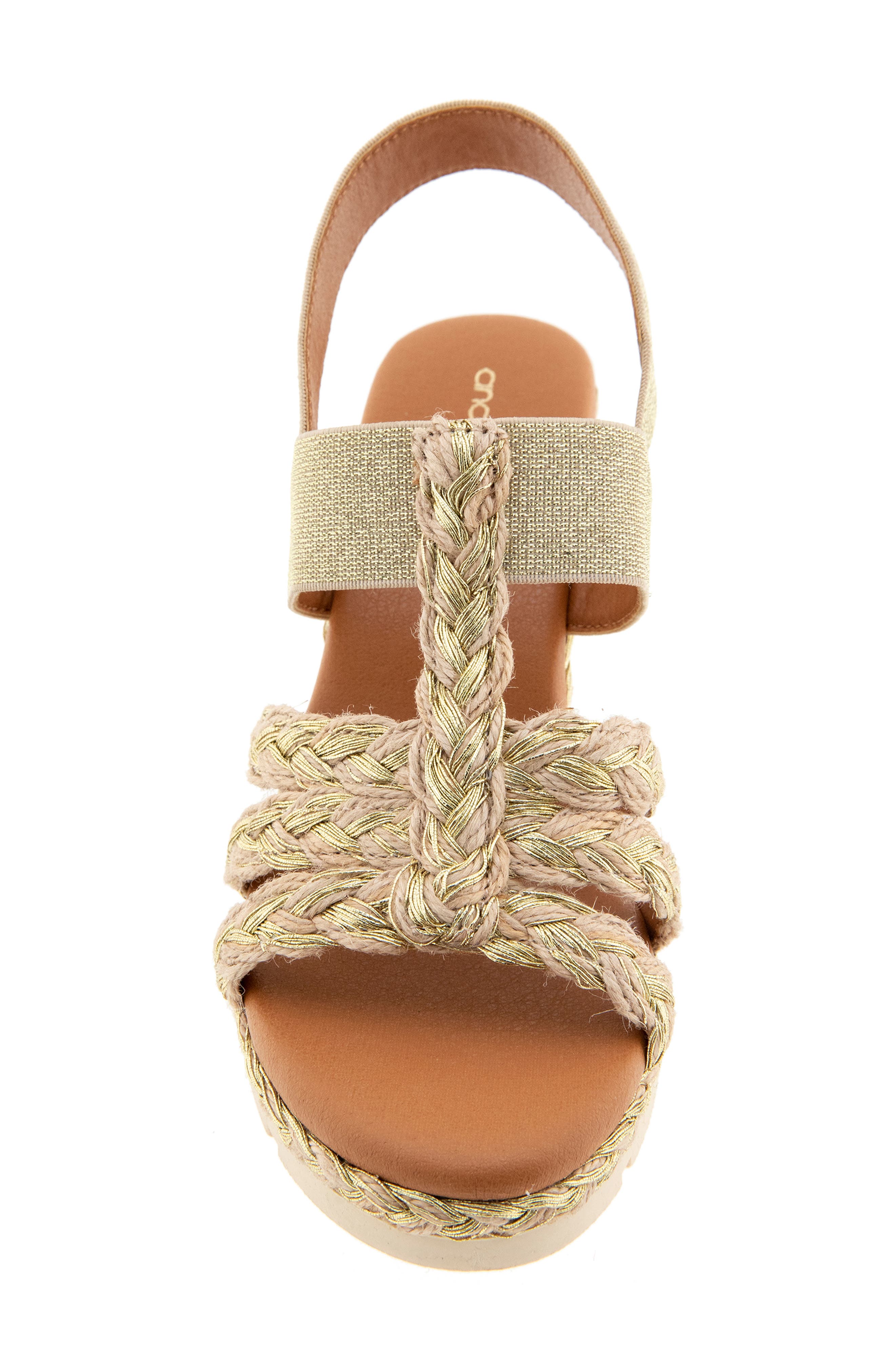Maria Wedge Sandal, Alternate, color, PLATINO NATURAL