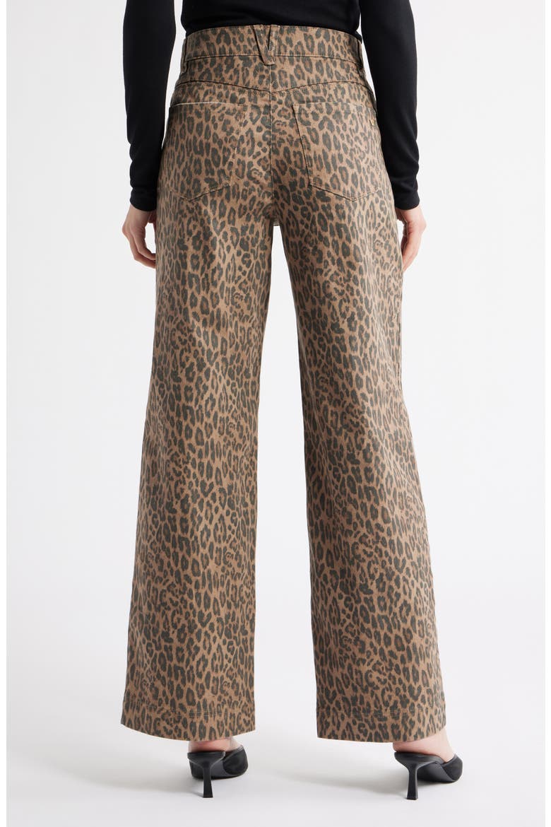 Gracie Skyrise Double Side Seam Wide Leg Jeans, Alternate, color, BROWN/ BLACK MULTI
