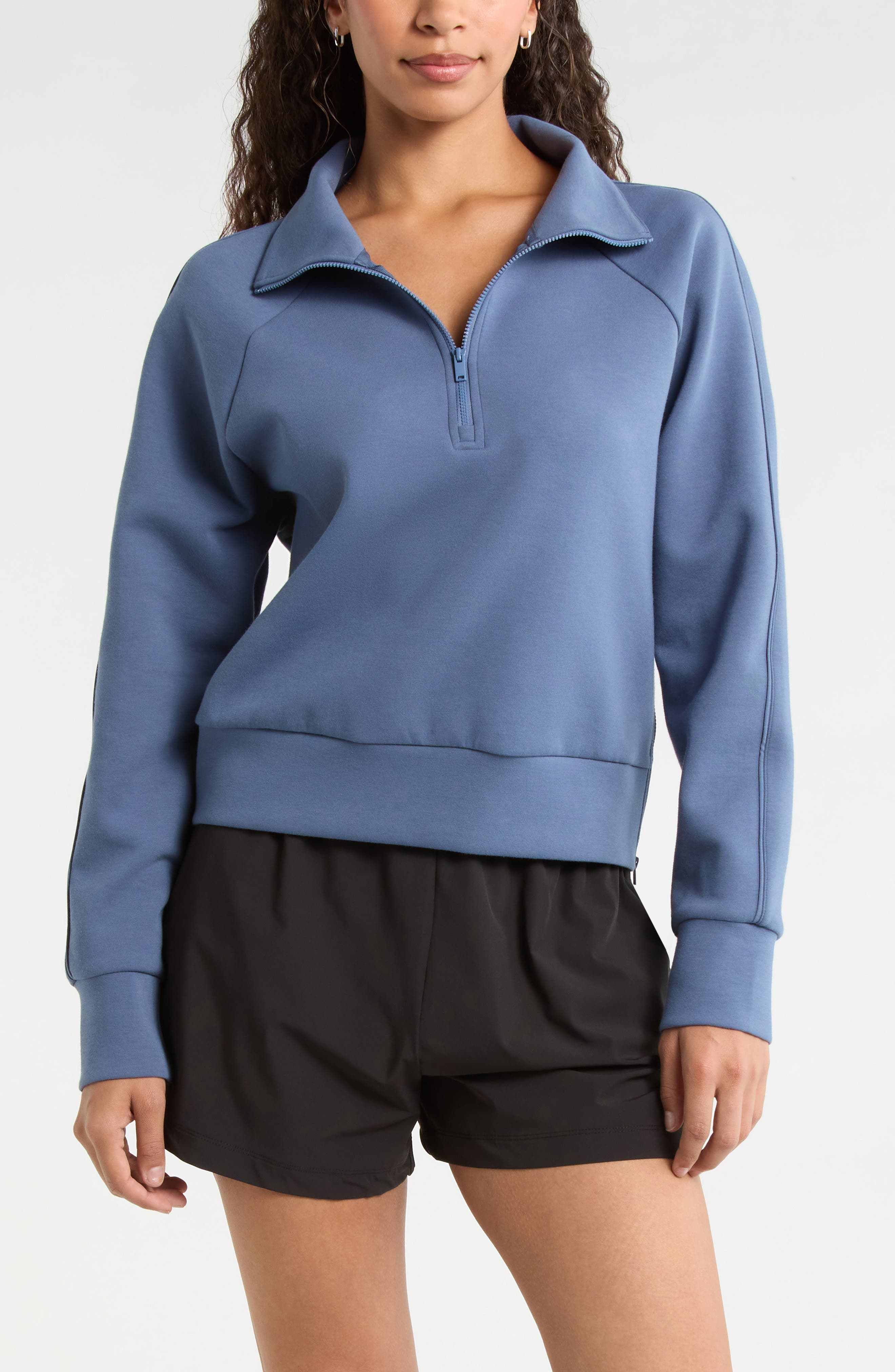 Sporty Half Zip Sweatshirt - image 3