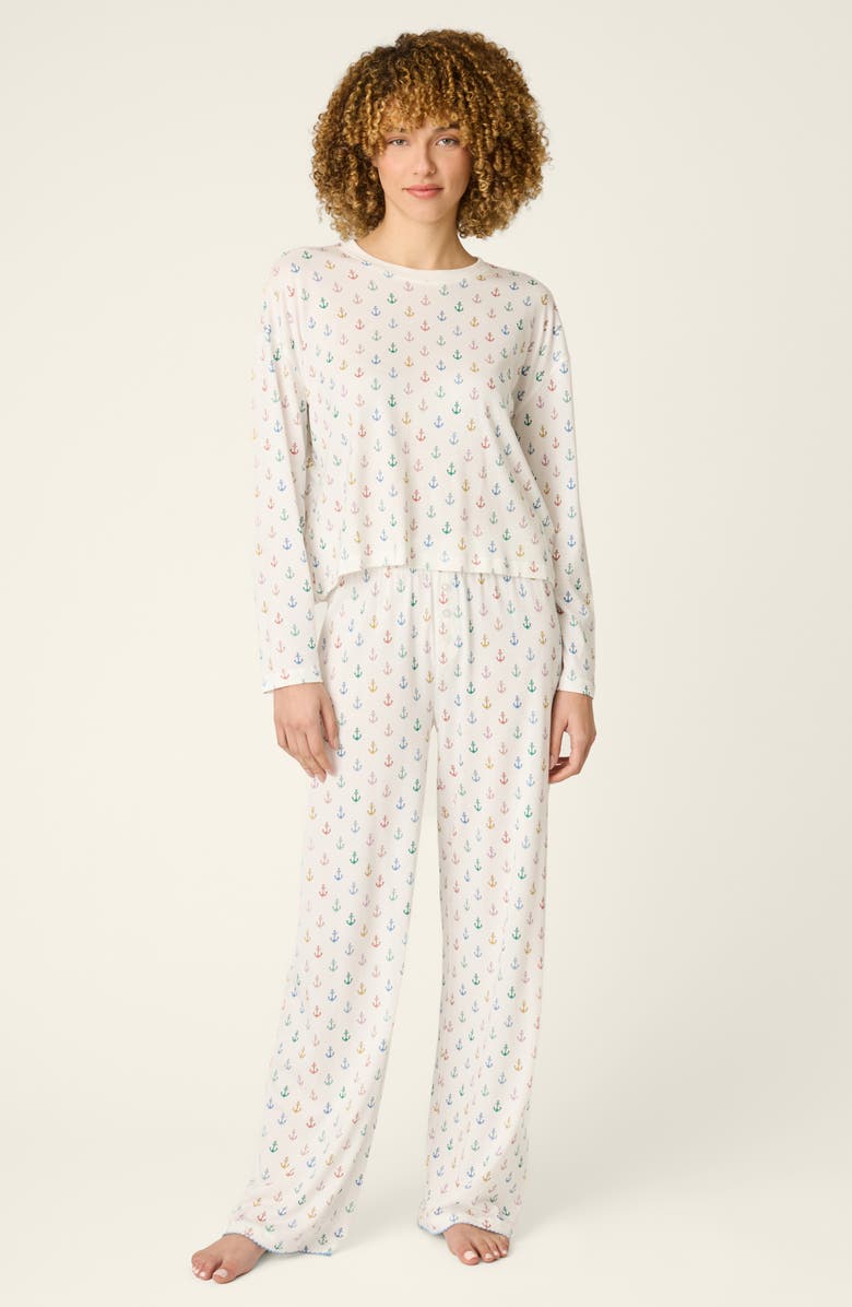 PJ Salvage Meet Me By the Sea Jersey Pajama Pants, Alternate, color, 