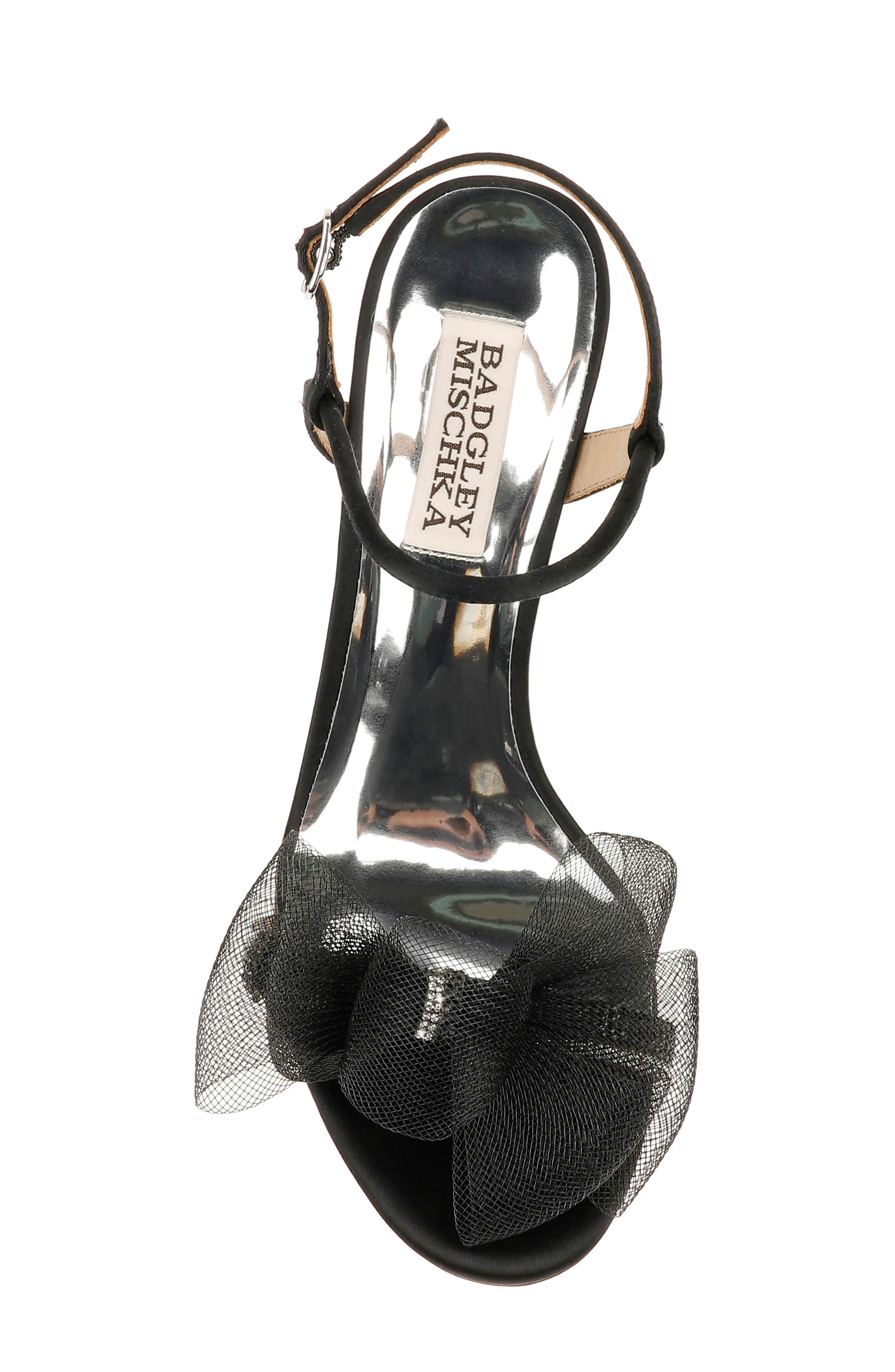 Badgley Mischka Collection Janie Embellished Tulle Sandal, Alternate, color, 