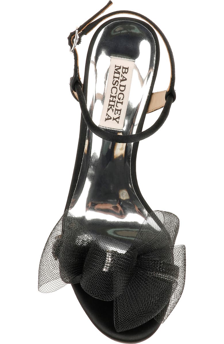 Badgley Mischka Collection Janie Embellished Tulle Sandal, Alternate, color,