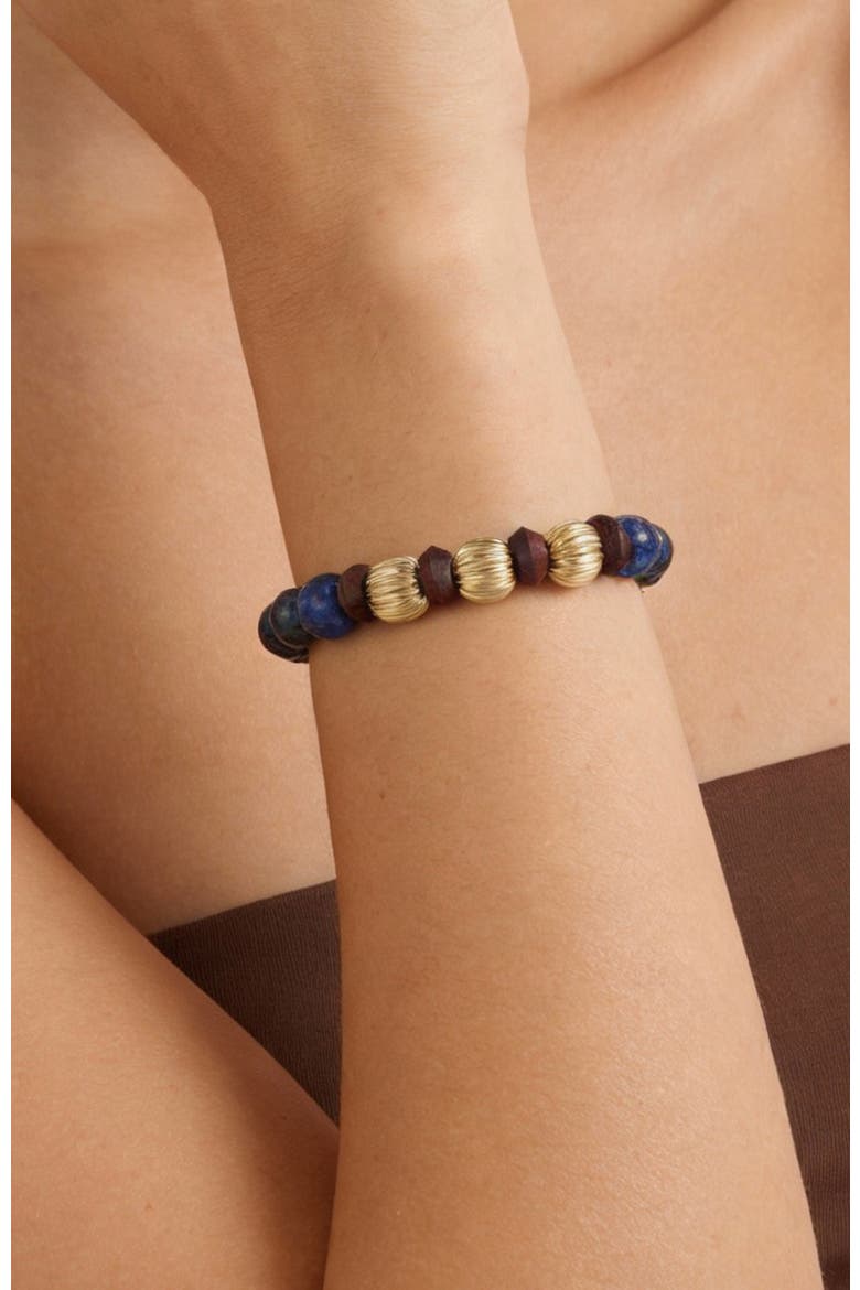 Temple Seed Bracelet, Alternate, color, Gold&Blue&Red