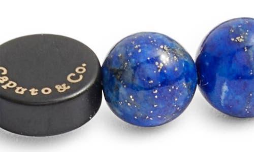 Caputo & Co Square Beaded Stretch Bracelet In Blue
