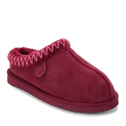 Fireside Greta Genuine Shearling Clog Slipper with Embroidery (Women)