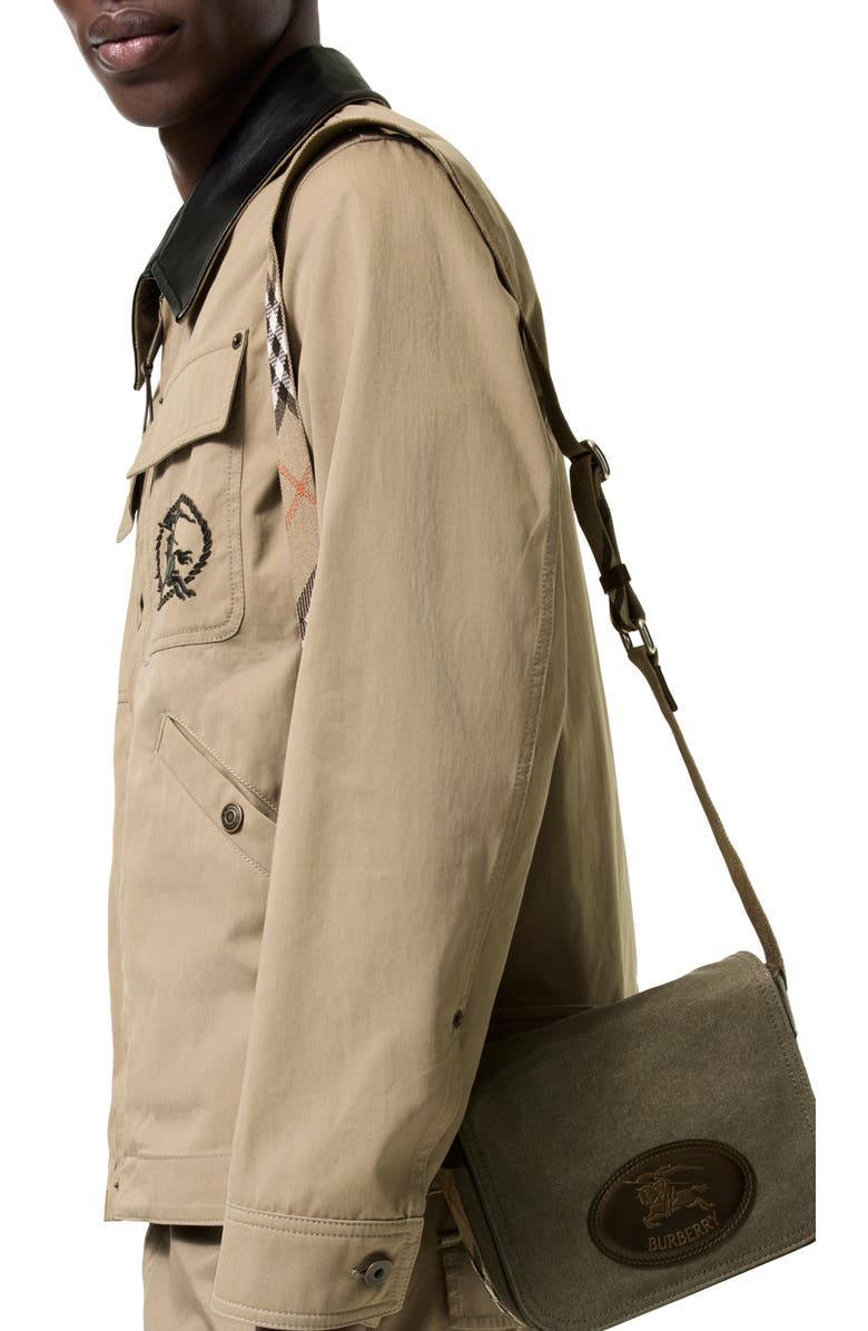 Burberry Mini Tavistock Crossbody Bag, Alternate, color, Military Green