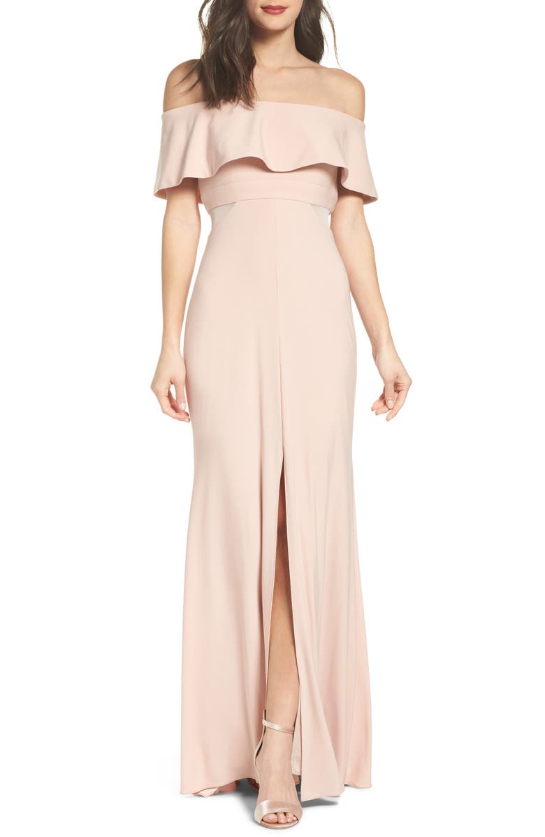 Xscape Evenings Xscape Jersey Popover Gown, Main, color, 