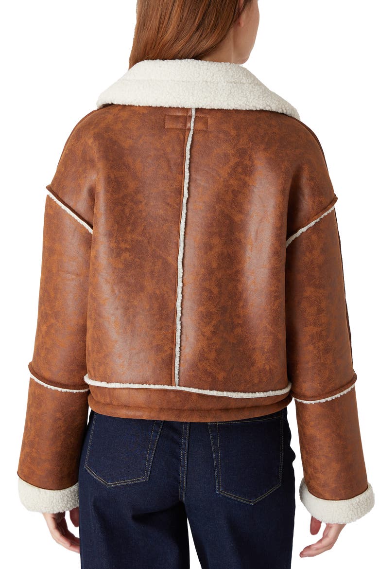 Faux Shearling Jacket, Alternate, color, STEADY HABIT