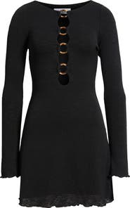 Princess Polly DEJONGE RING MINI DRESS BLACK