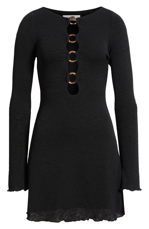 Princess Polly Dejonge Ring Mini Dress Black In Black