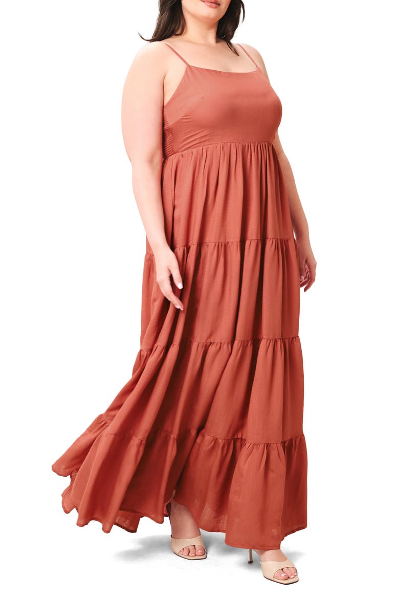 Sleeveless Maxi Dress, Alternate, color, BRONZE