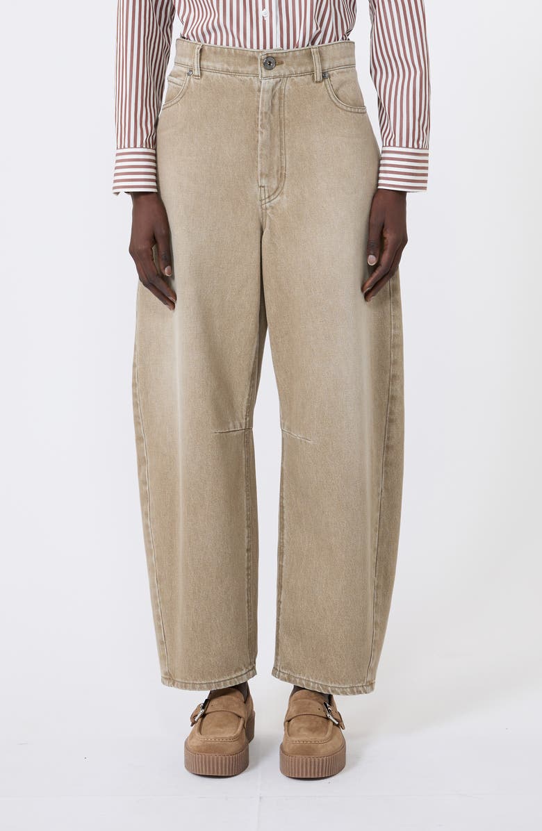 Weekend Max Mara Arcadia Barrel Leg Jeans, Main, color, Beige