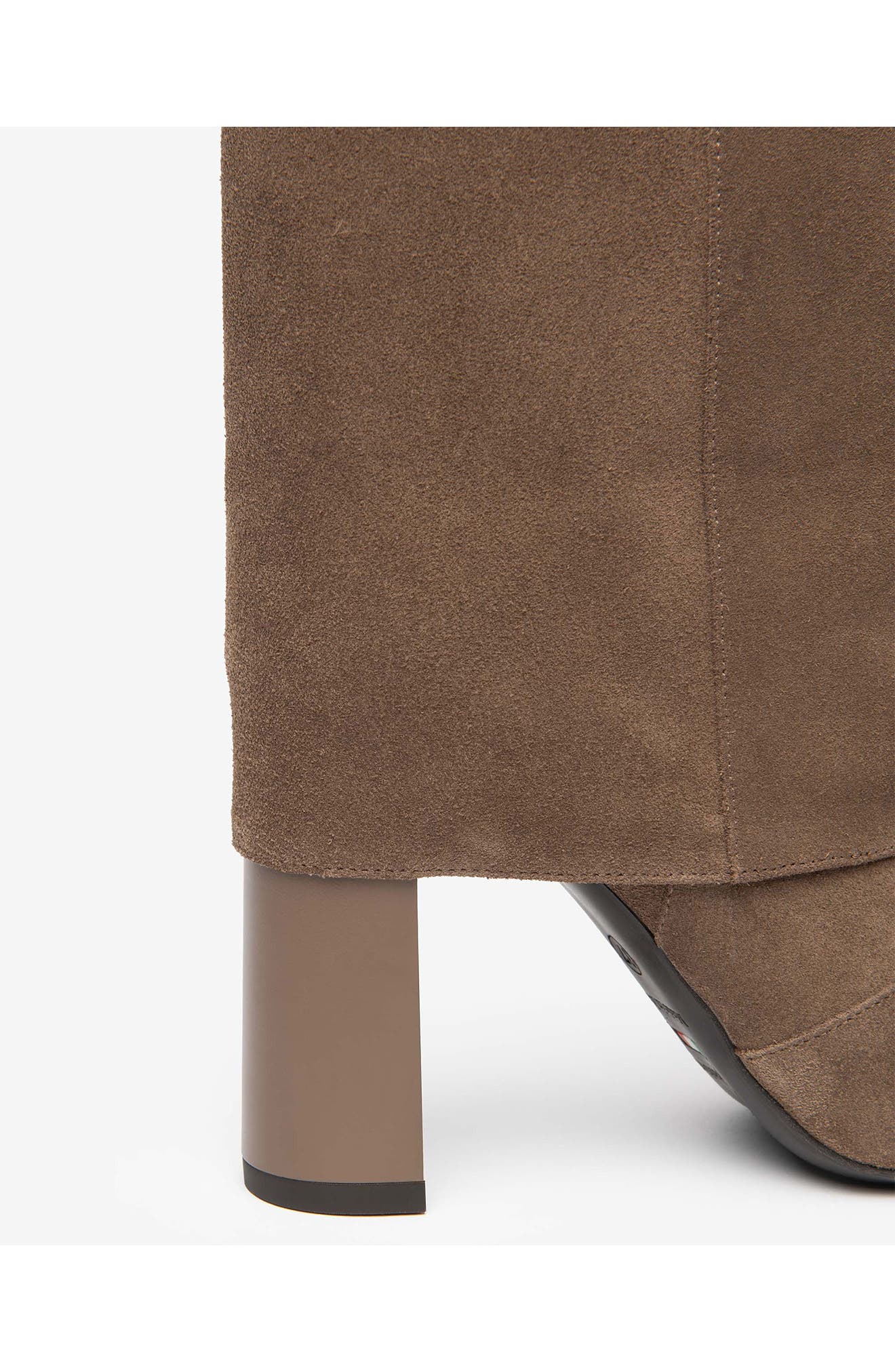 Pointed Toe Cuff Leather Boot, Alternate, color, BARK