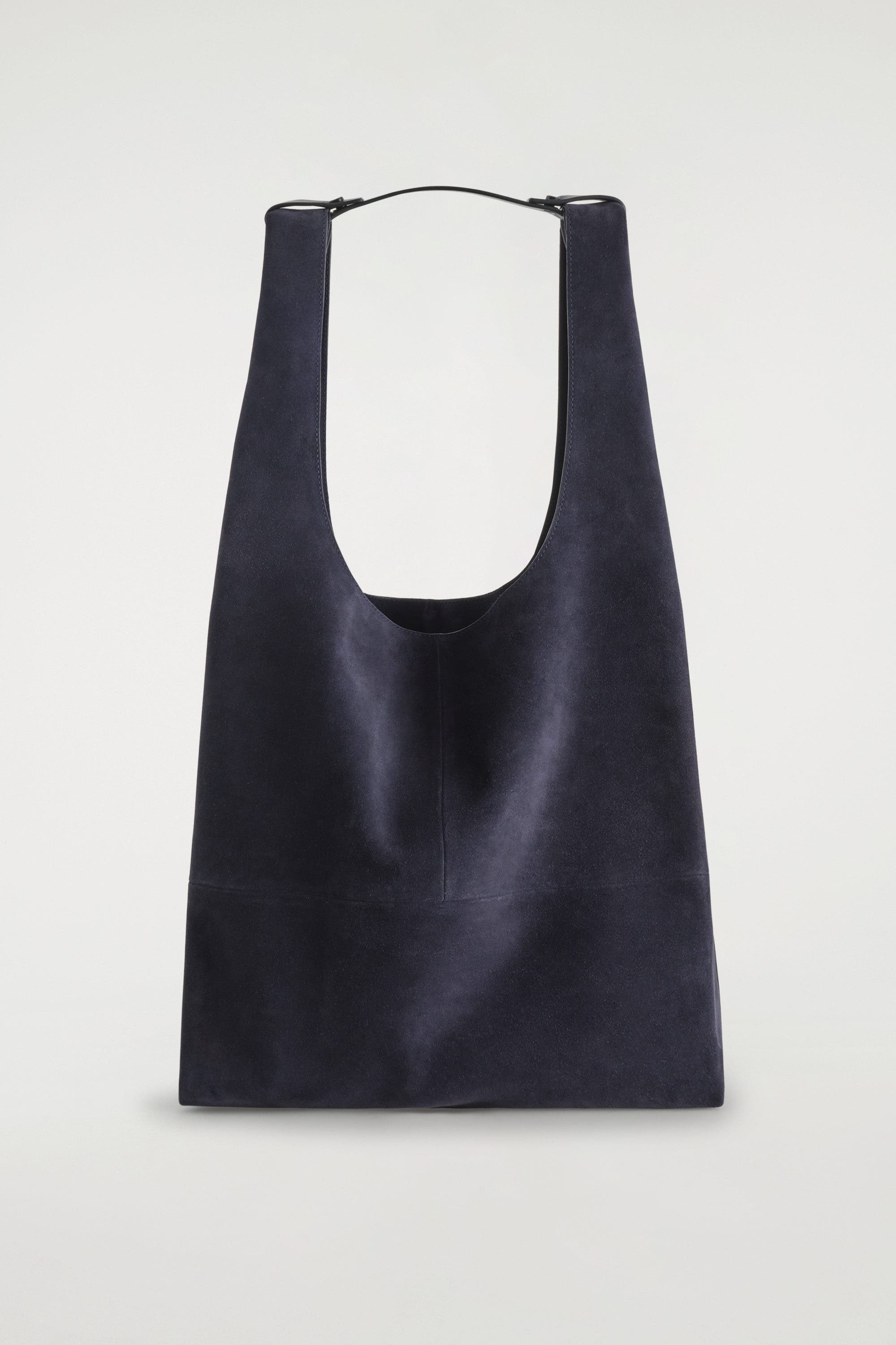 COS Slouchy Tote - Suede, Main, color, Navy