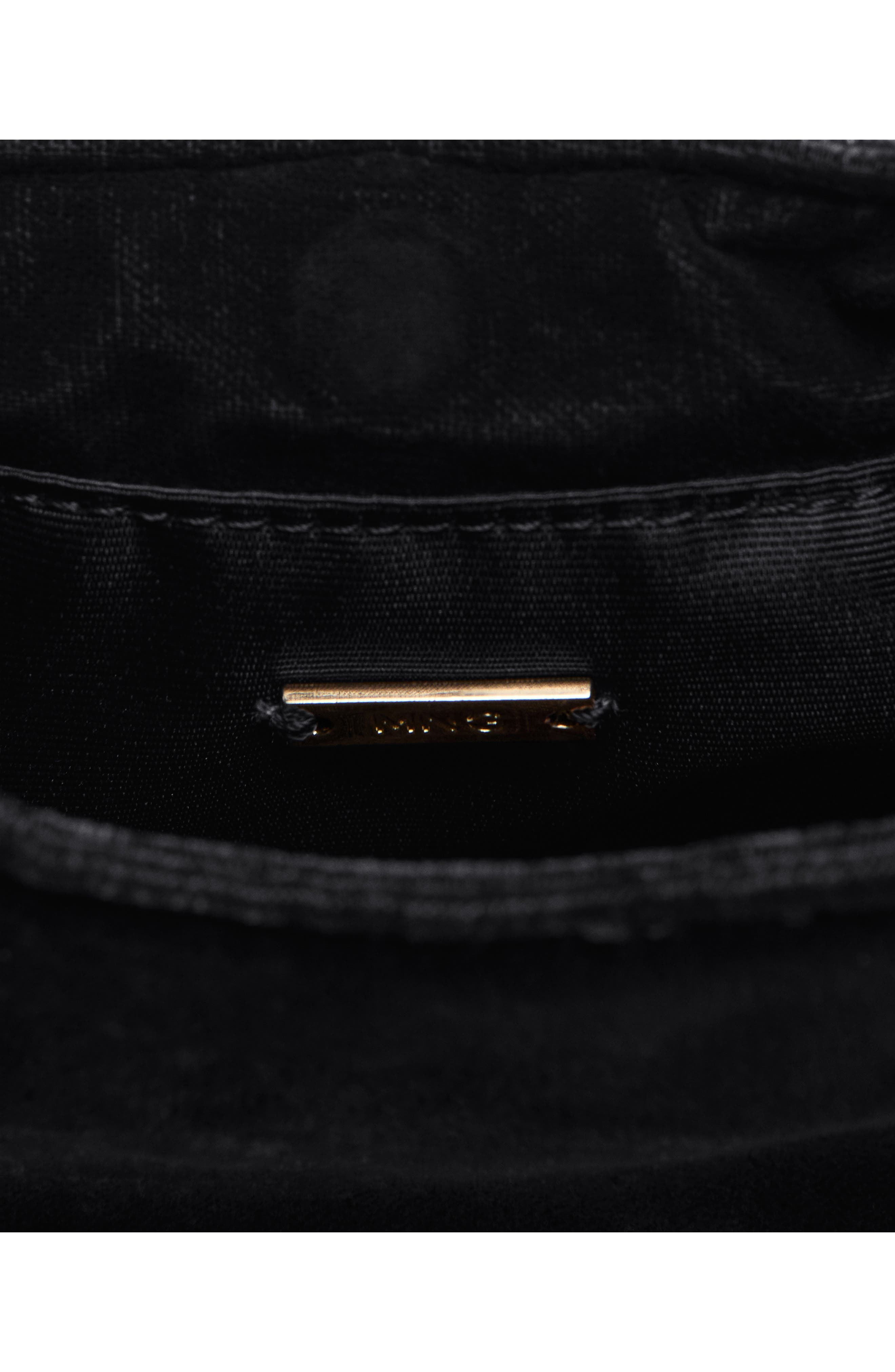 MANGO Velvet Loop Handle Pouch Bag, Alternate, color, 