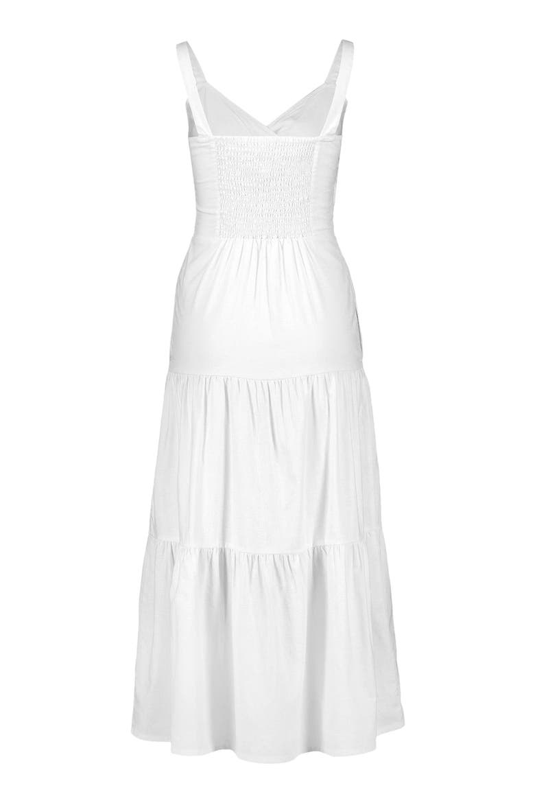 Womens' Tiered Wrap Dress, Alternate, color, White