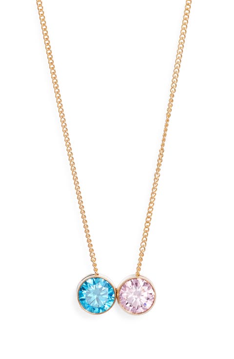 Multibirthstone Pendant Necklace