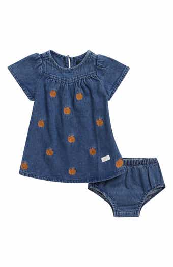 Embroidered Denim Dress & Bloomers
