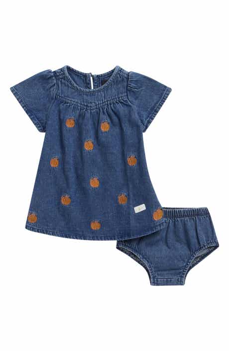 Embroidered Denim Dress & Bloomers