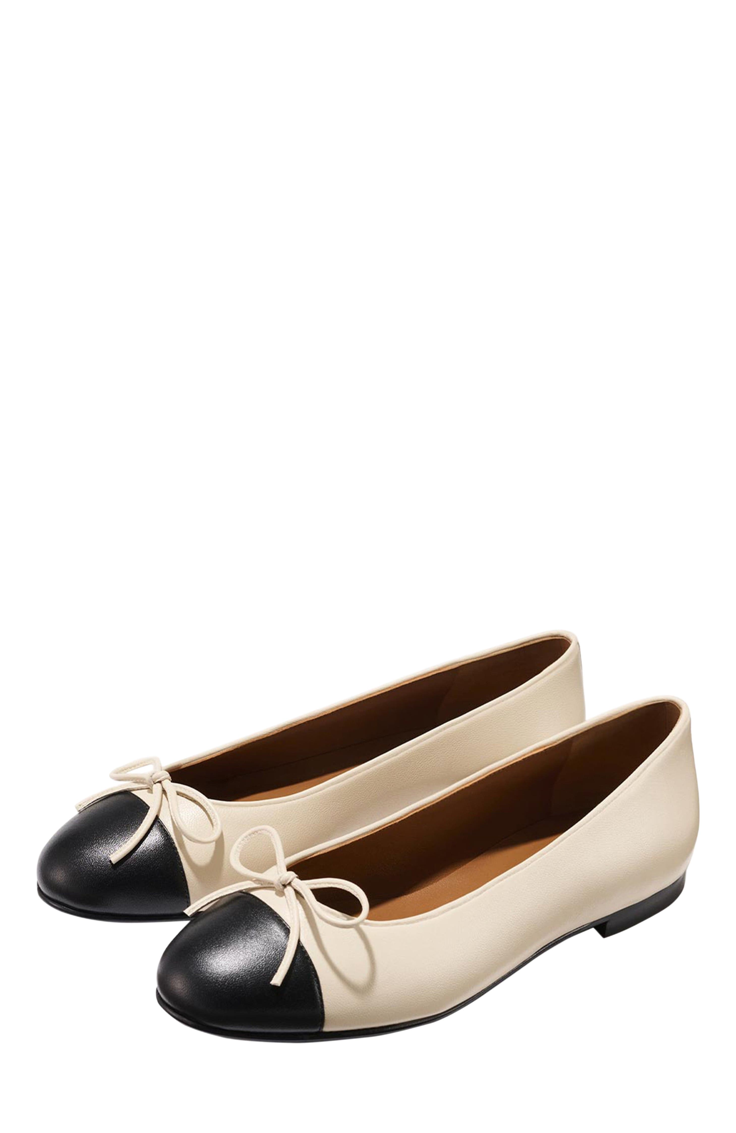 MARGAUX The Cap-Toe Demi, Alternate, color, Ecru And Black Nappa