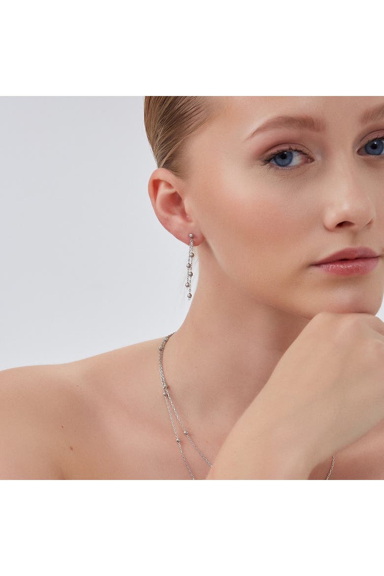 Dorica Sterling Silver Multi Bead Drop Earring, Alternate, color, Rose gold