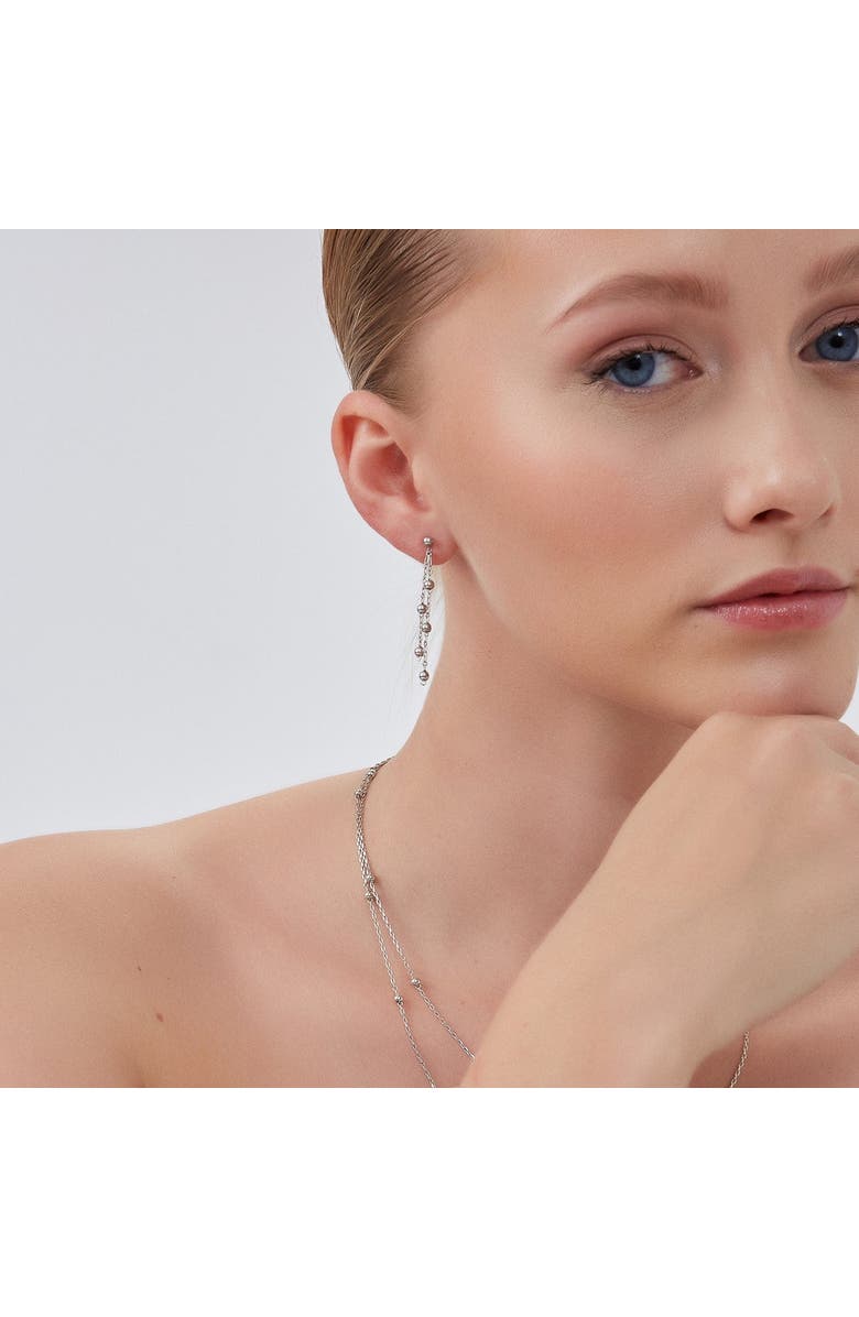 Spero London Dorica Sterling Silver Multi Bead Drop Earring, Alternate, color, Rose Gold