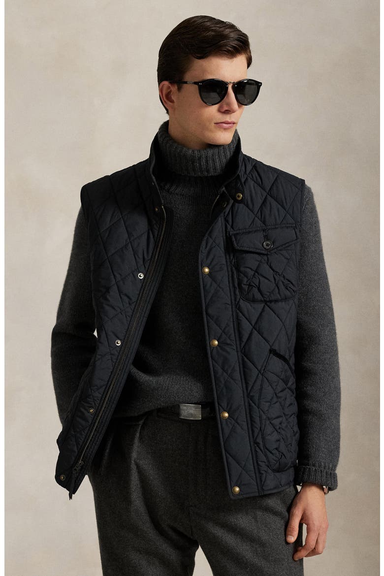 The Beaton Quilted Utility Vest, Alternate, color, POLO BLACK