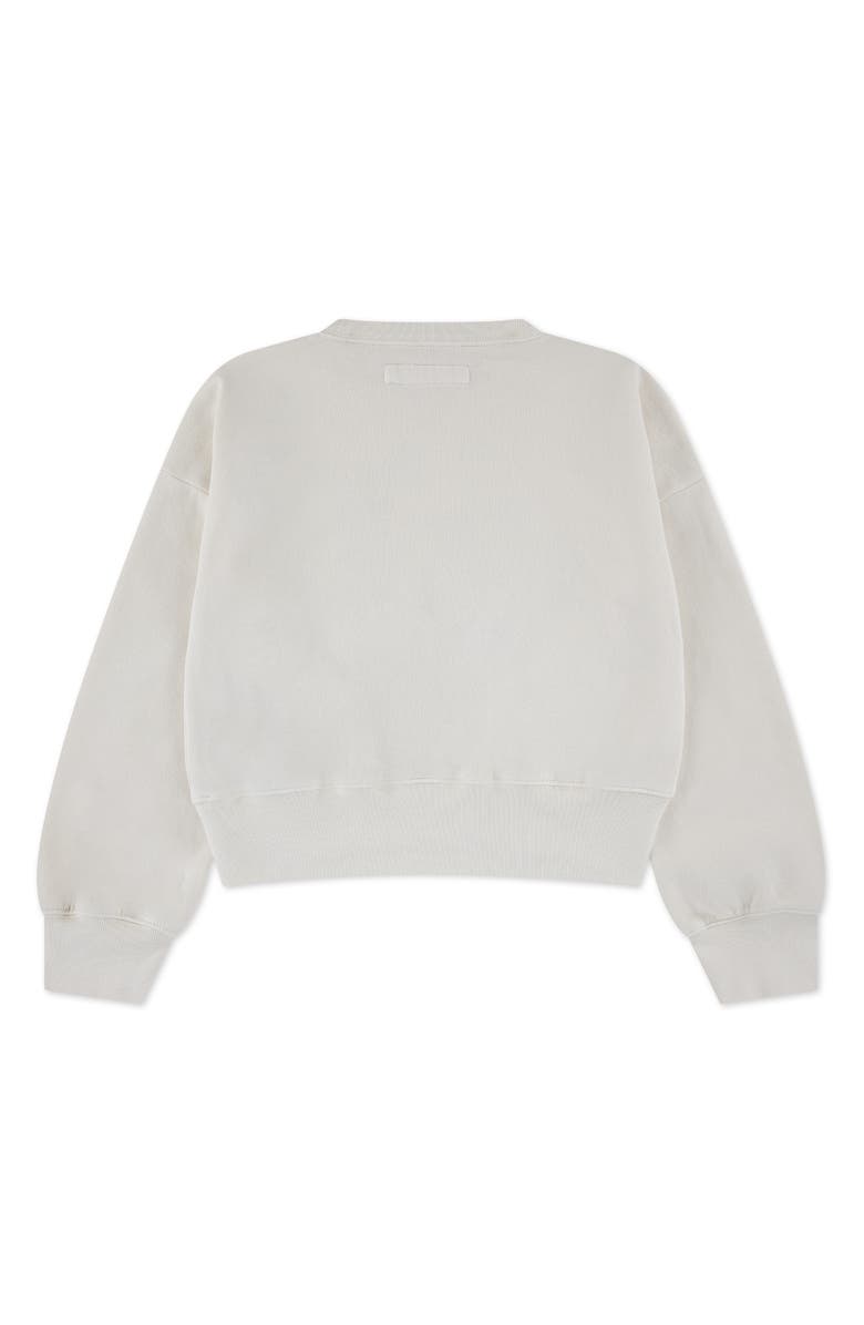 abercrombie kids Kids' Shine Logo Cotton Blend Sweatshirt, Alternate, color, Jet Stream