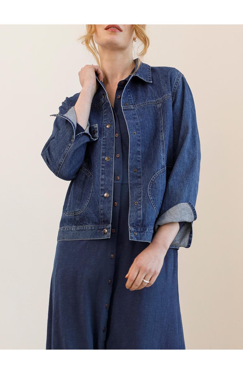 Celtic & Co. Denim Western Jacket, Main, color,