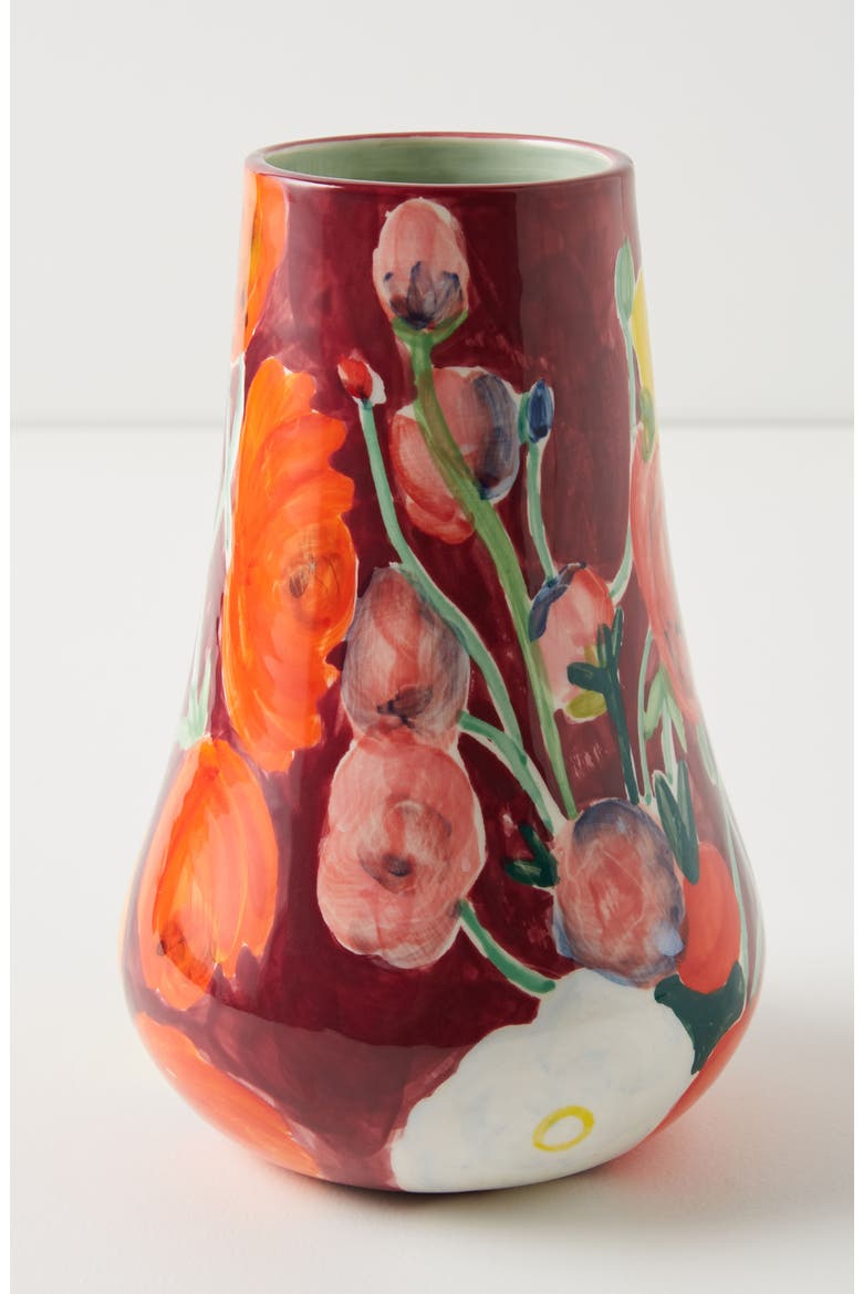 Anthropologie Medium Lizzie Vase, Alternate, color, RED