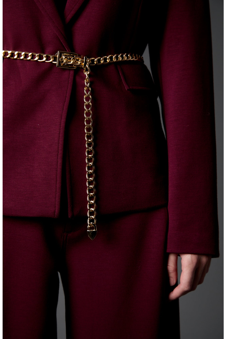 Taylor Belted Blazer, Alternate, color, Vampy