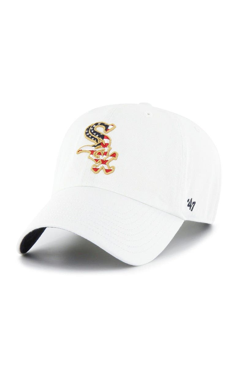 '47 Men's '47 White Chicago White Sox Homeland Clean Up Adjustable Hat, Main, color,