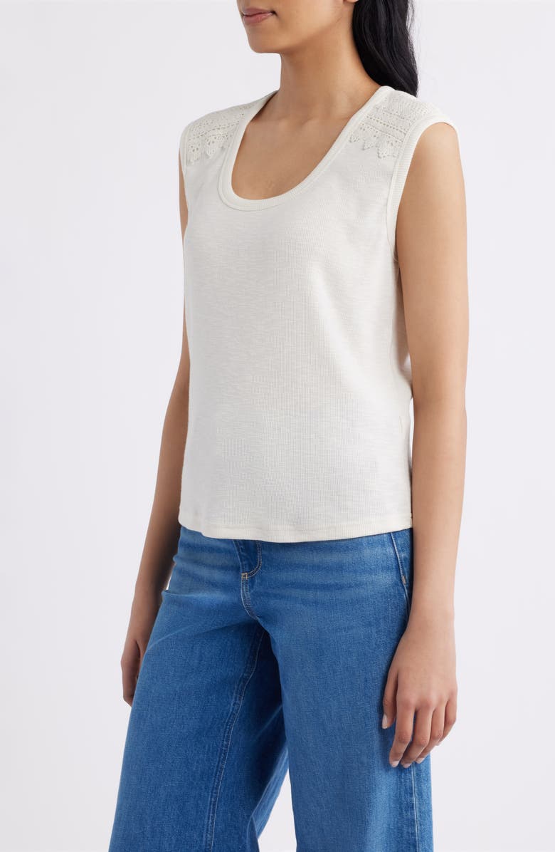 CITY BLUES Rib Acid Wash Tank, Alternate, color, Cream