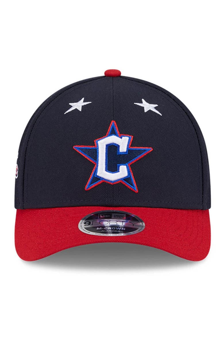 New Era Men's New Era Navy/Red Cleveland Guardians 2025 MLB All-Star Game Workout 9FORTY M-Crown Adjustable Hat, Alternate, color,
