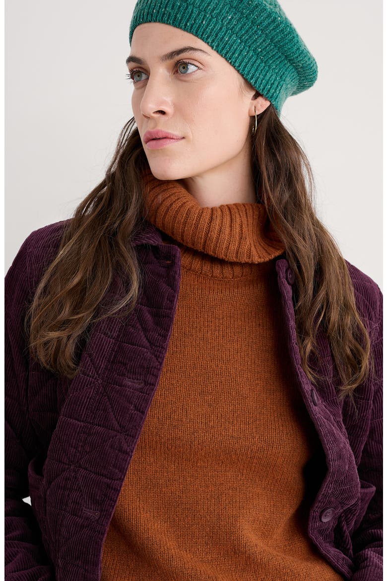 Incoming Tide Quilted Organic Cotton Corduroy Jacket, Alternate, color, DARK HELLEBORE
