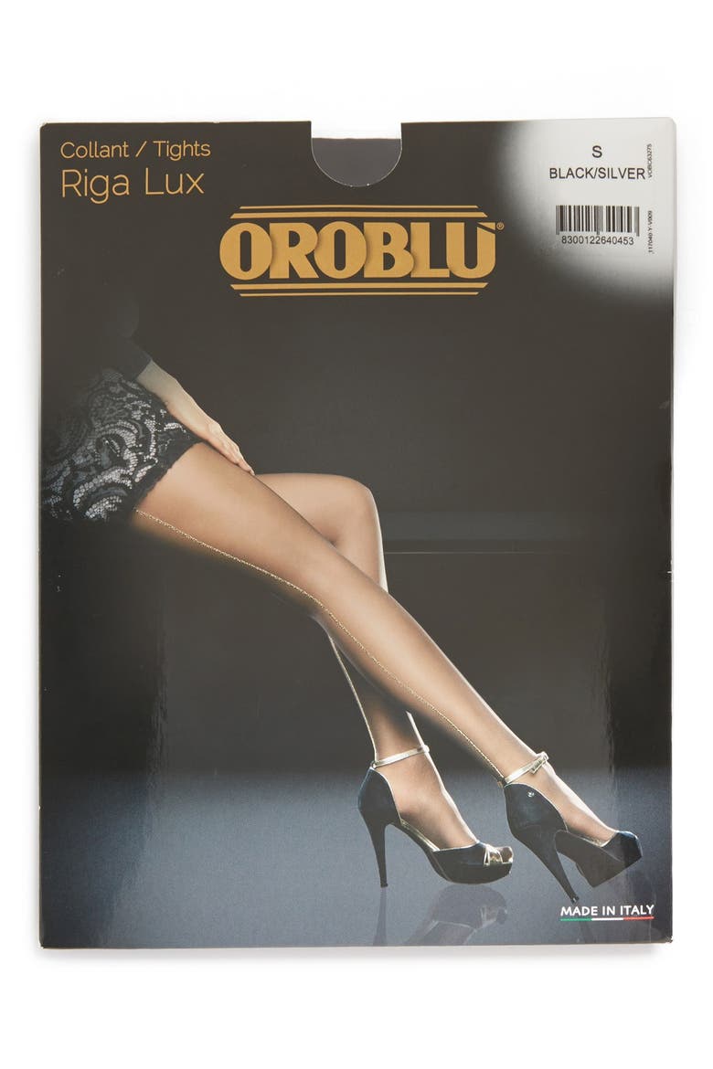 Riga Tights, Alternate, color, BLACK/SILVER