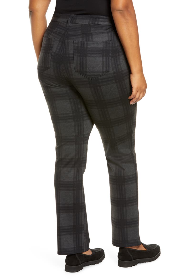 Marilyn Plaid Ponte Straight Leg Pants, Alternate, color, PIEDMONT PLAID